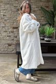 Laundry B Mara Luxury Faux Fur Long Coat French Ivory /3 
