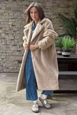 Laundry B Mara Luxury Faux Fur Long Coat Soft Tan 