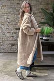 Laundry B Mara Luxury Faux Fur Long Coat Soft Tan 