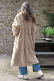Laundry B Mara Luxury Faux Fur Long Coat Soft Tan 