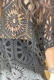 Laundry B Medina Crochet Double V Top Black