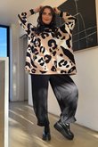 Laundry B Nuku Abstract Animal Knit Jumper Camel /13 =