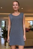 Laundry B Softskim Longline Layering Vest Dark Grey Marl