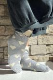 Laundry B Terry & Wool Luxury Socks Heart Grey Stone