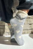 Laundry B Terry & Wool Luxury Socks Heart Grey Stone