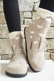 Laundry B Terry & Wool Luxury Socks Heart Latte Stone