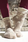 Laundry B Terry & Wool Luxury Socks Star Latte Stone