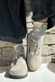 Laundry B Terry & Wool Luxury Socks Star Grey Stone