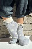 Laundry B Terry & Wool Luxury Socks Star Grey Stone
