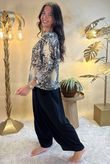 Laundry B Veya Lurex Relaxed Knit Top Animal