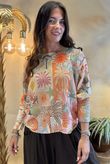 Laundry B Veya Lurex Relaxed Knit Top Calypso