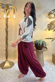 Laundry B Veya Lurex Relaxed Knit Top Tuscany Burgundy 