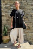 Laundry B Wild Shores Capri Pure Cotton Top Black