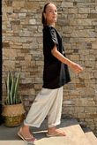 Laundry B Wild Shores Capri Pure Cotton Top Black