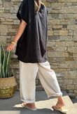 Laundry B Wild Shores Capri Pure Cotton Top Black