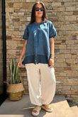 Laundry B Wild Shores Capri Pure Cotton Top Midnight
