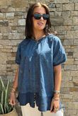 Laundry B Wild Shores Capri Pure Cotton Top Midnight