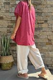 Laundry B Wild Shores Capri Pure Cotton Top Pomegranate