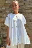 Laundry B Wild Shores Capri Pure Cotton Top White