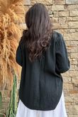 Annie Cushion Cotton Laurie Blouse Black