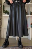 Lennon Super Soft Faux Leather Skirt Black