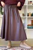 Lennon Super Soft Faux Leather Skirt Burgundy