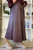 Lennon Super Soft Faux Leather Skirt Burgundy
