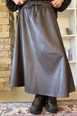 Lennon Super Soft Faux Leather Skirt Chocolate