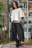 Leopard Cashmere Blend Layering Top Stone