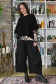 Leopard Cashmere Blend Layering Top Stone