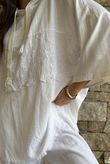 Lin & Lace Linen Blend Hoodie White