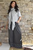 Lin & Lace Linen Blend Wide Leg Pants Washed Charcoal