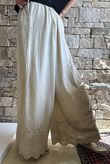 Lin & Lace Linen Blend Wide Leg Pants Washed Sandstone