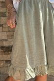 Lina Linen Blend Frill Short Washed Khaki