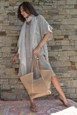 Lina Linen Blend Smock Top Washed Mocha
