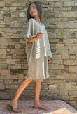 Lina Linen Blend Smock Top Washed Mocha