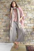 Linen Blend Slub Drape Knit Deep Rose