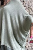 Linen Blend Slub Drape Knit Khaki