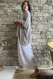 Linen Blend Slub Drape Knit Mocha