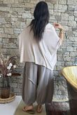 Linen Blend Slub Drape Knit Setting Plaster