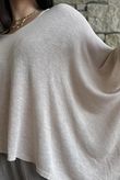 Linen Blend Slub Drape Knit Setting Plaster