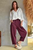 Lock Carrot Leg Trouser Aubergine