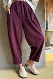 Lock Carrot Leg Trouser Aubergine