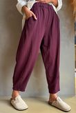 Lock Carrot Leg Trouser Aubergine