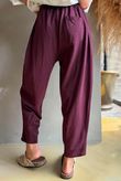Lock Carrot Leg Trouser Aubergine
