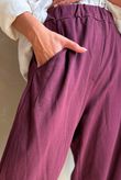 Lock Carrot Leg Trouser Aubergine