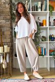 Lock Carrot Leg Trouser Stone
