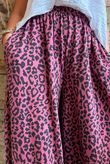 Lock Leopard Bloom Cuff Pant Deep Rose