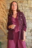 Lock Leopard Military Jacket Aubergine