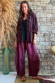 Lock Leopard Military Jacket Aubergine